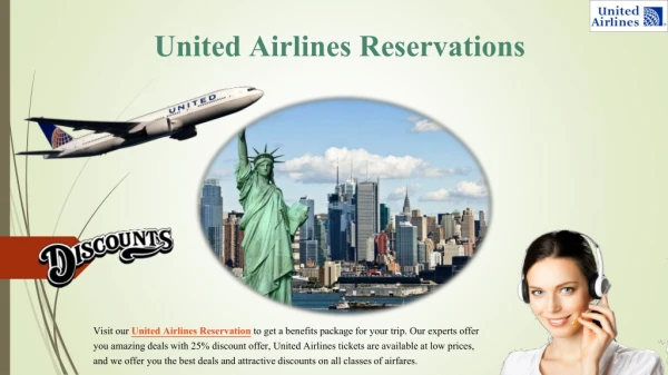 Get book to flight's tickets on United Airlines Reservations