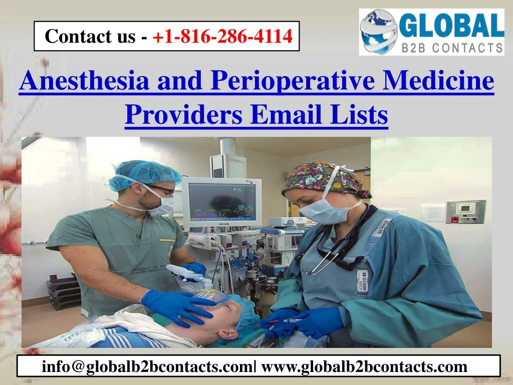 anesthesia and perioperative medicine providers email lists