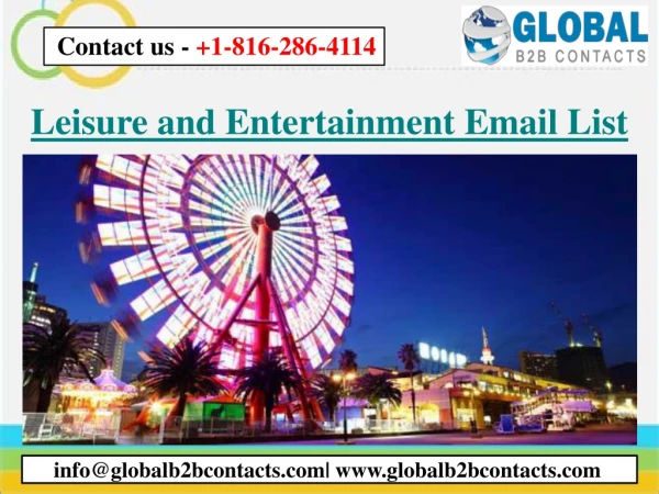 Leisure and Entertainment Email List