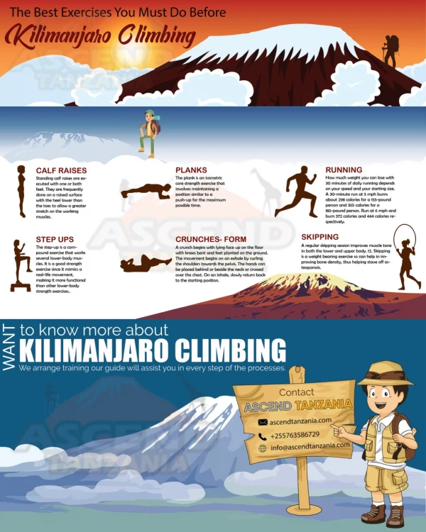 Best 6 Exercise You Must Do before Kilimanjaro Climbing