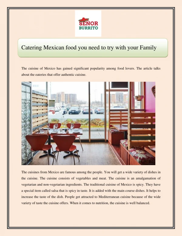 Catering Mexican food you need to try with your Family