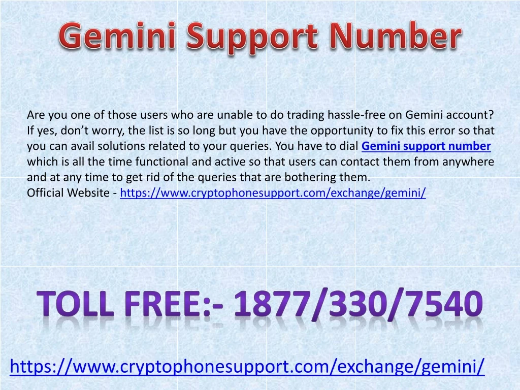 gemini support number