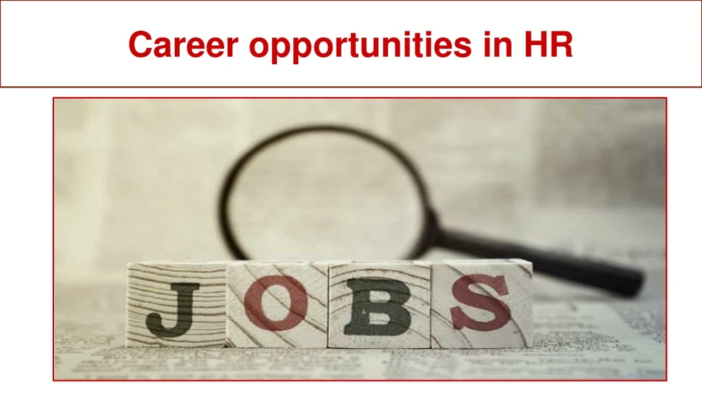 career opportunities in hr