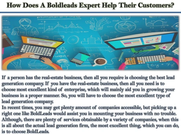 How Does A Boldleads Expert Help Their Customers?