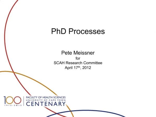 PhD Processes