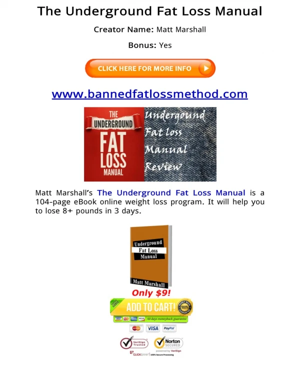 (PDF) Underground Fat Loss Manual Matt Marshall PDF Free Download