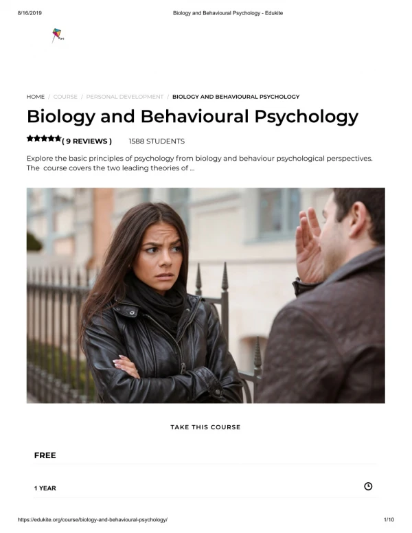 Biology and Behavioural Psychology - Edukite