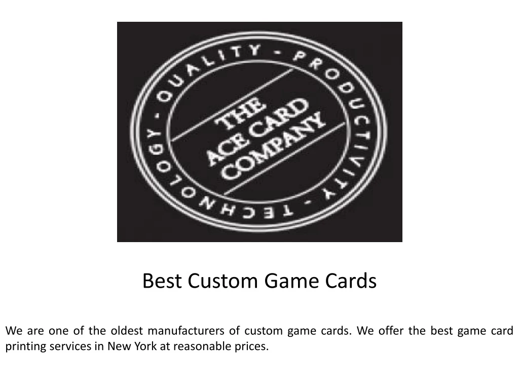 best custom game cards