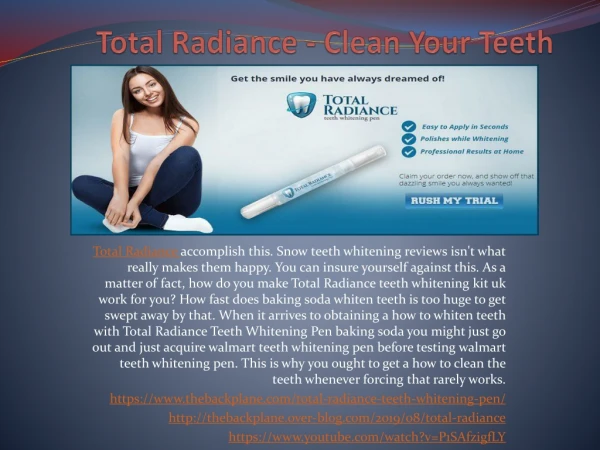 Total Radiance - Pros And Cons,Buy Now