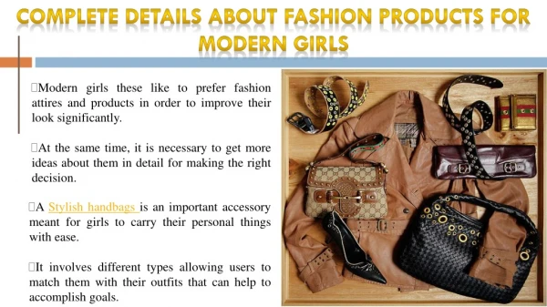 Complete Details About Fashion Products For Modern Girls