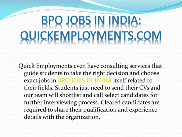 Best BPO jobs in India 2020