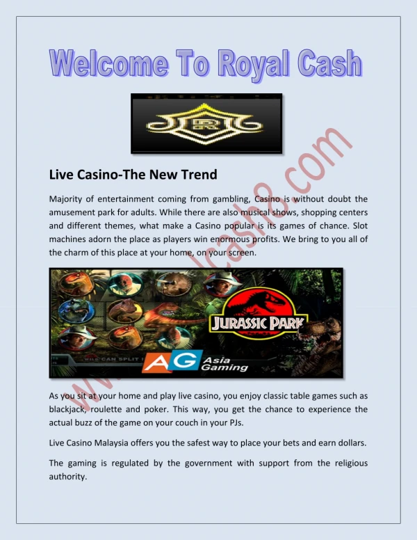 Live Casino Malaysia and Online Malaysia casino Live