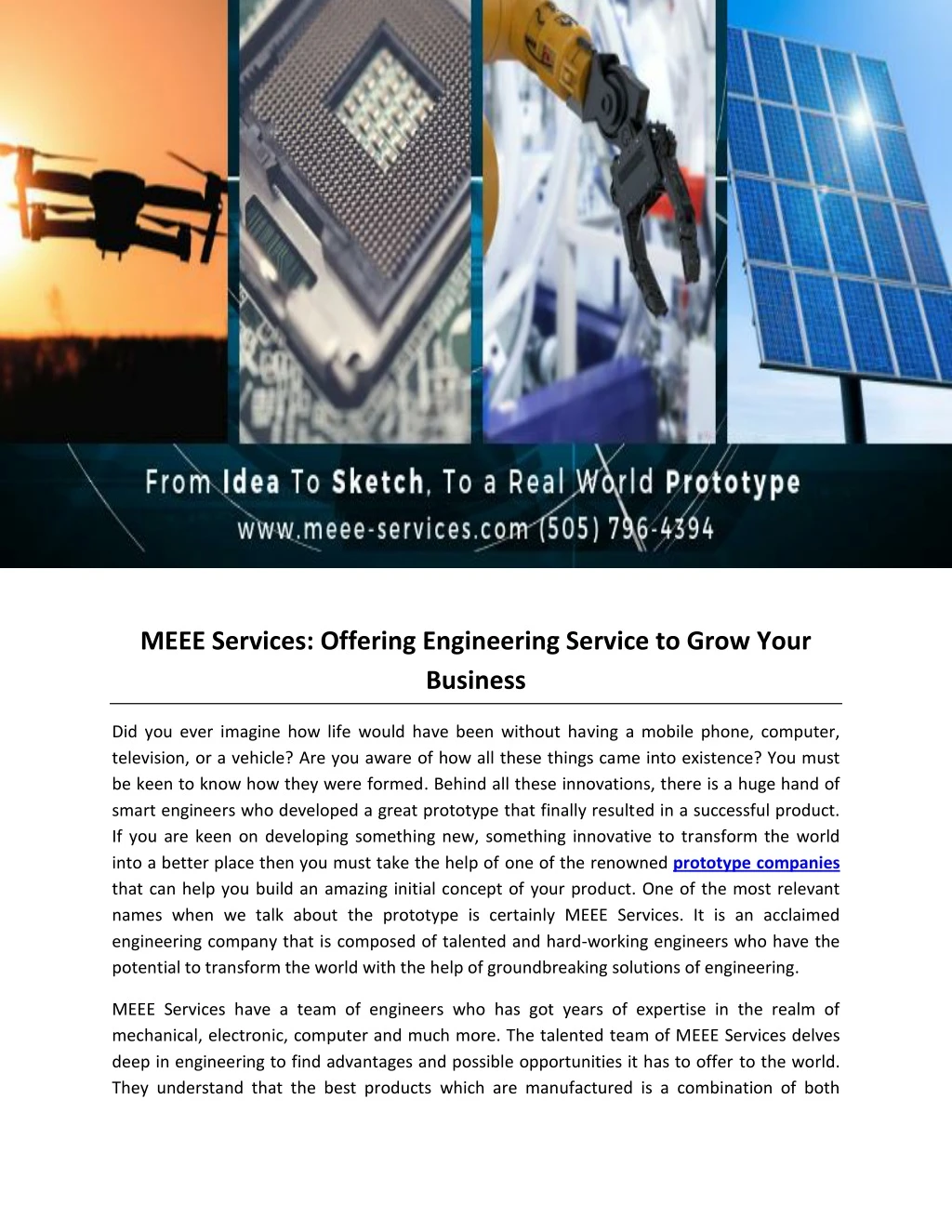 meee services offering engineering service