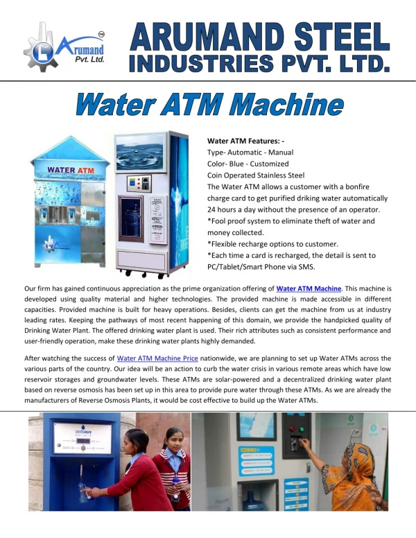 Water ATM Machine