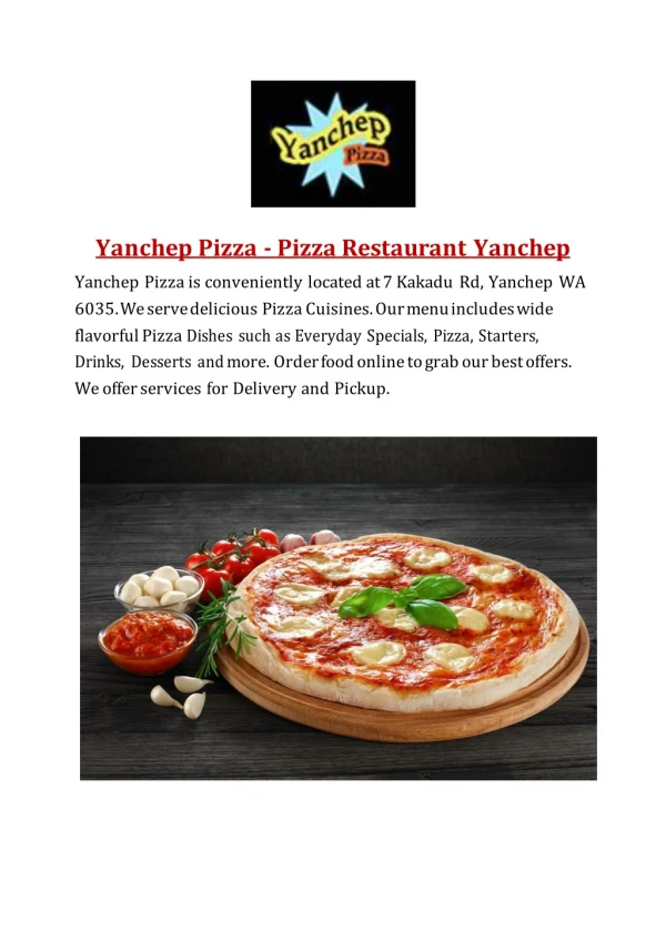 Yanchep Pizza Menu – 5% off - Pizza Delivery and Takeaway yanchep, 6035, WA