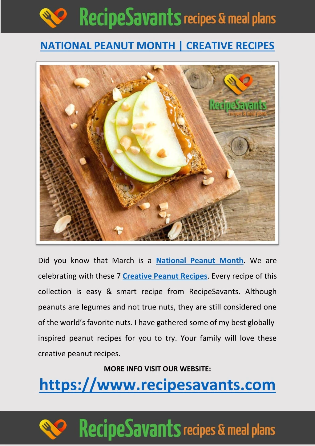 national peanut month creative recipes