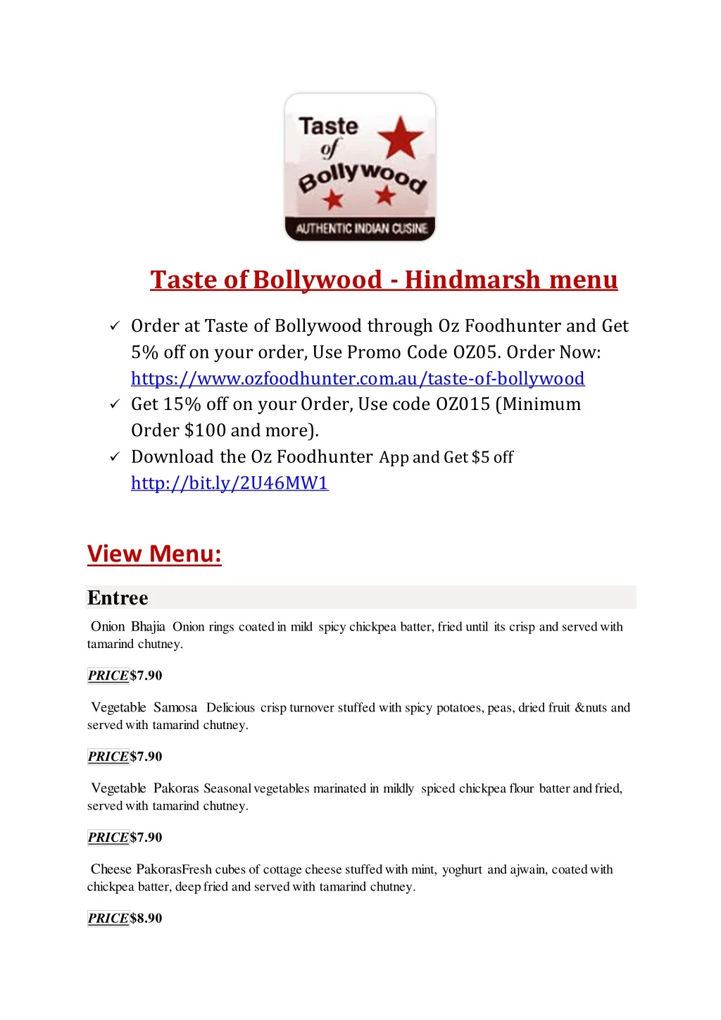 taste of bollywood hindmarsh menu order at taste