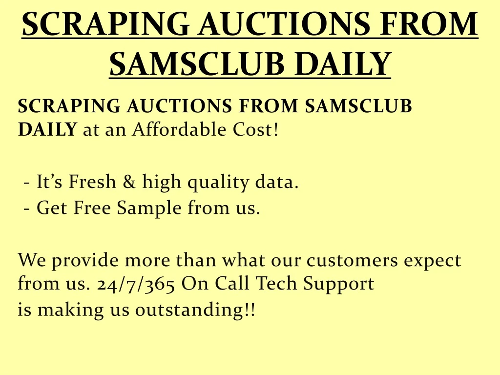 scraping auctions from samsclub daily