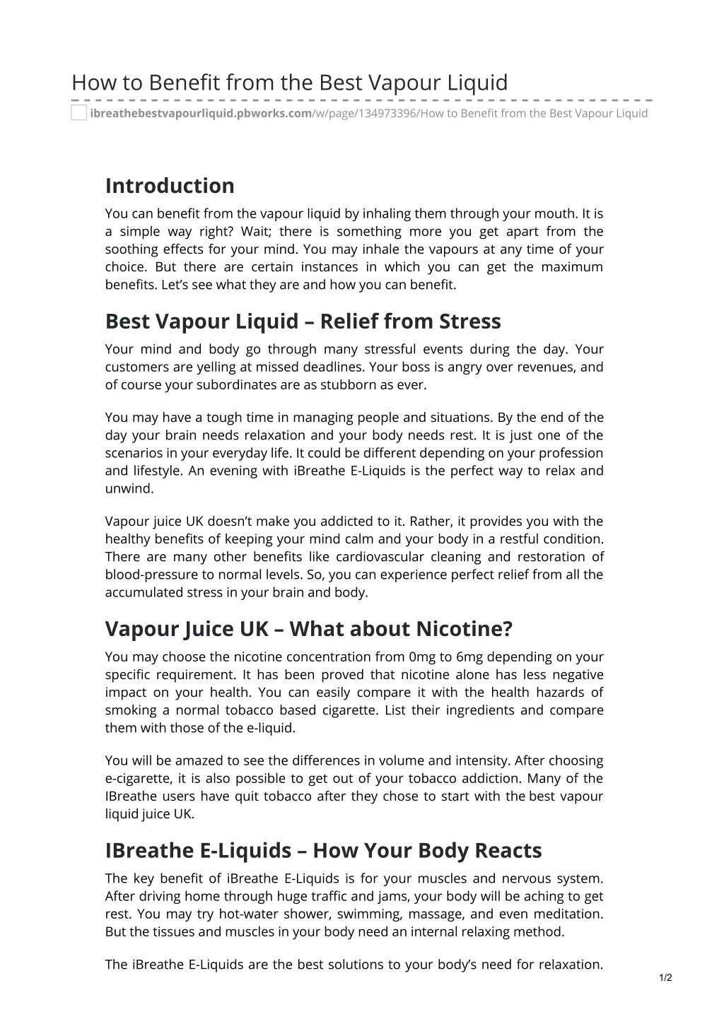 how to benefit from the best vapour liquid