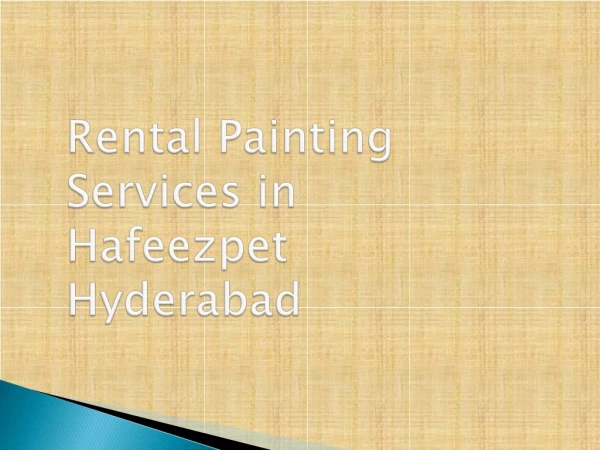 Rental Painting services in Hafeezpet | painters in Hyderabad