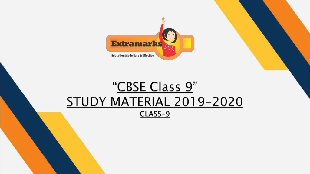 cbse class 9 study material 2019 2020 class 9