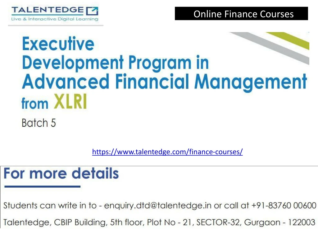 online finance courses