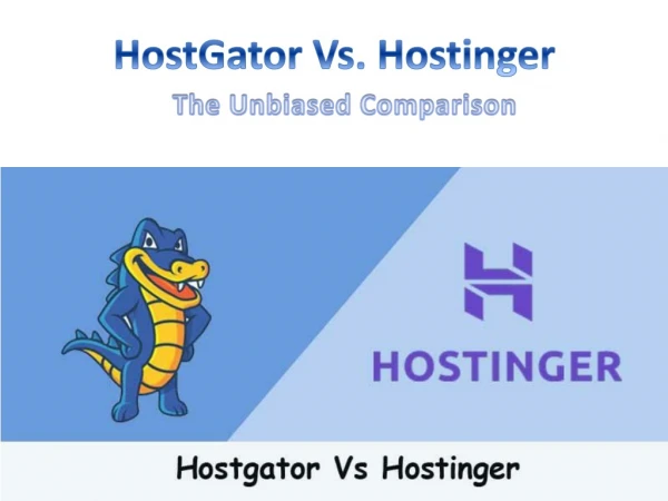 Hostgator Vs Hostinger