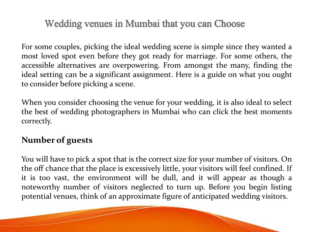 wedding venues in mumbai that you can choose