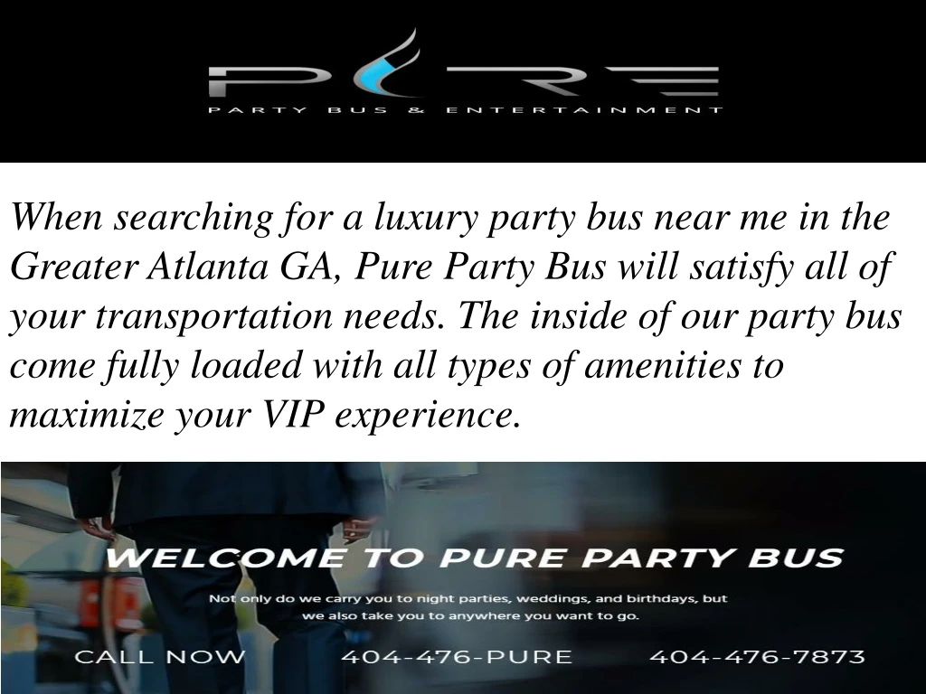 when searching for a luxury party bus near