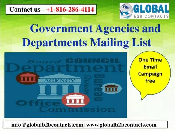 government agencies and departments mailing list
