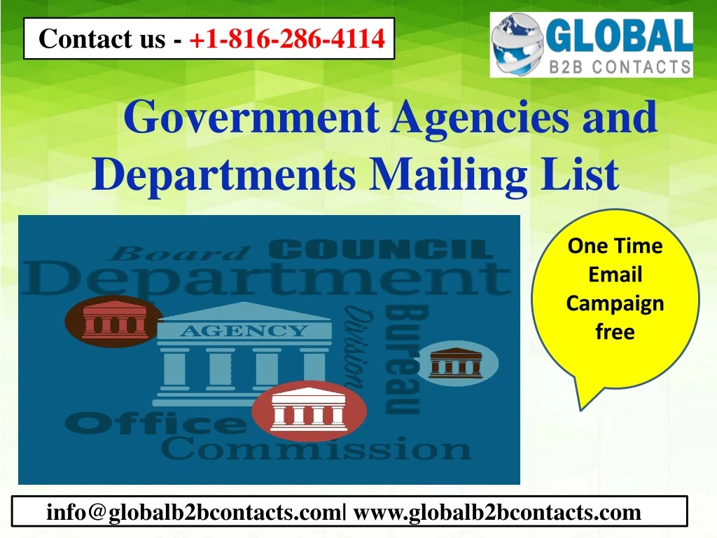 government agencies and departments mailing list