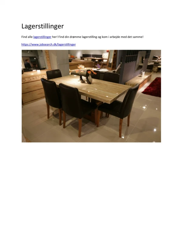 lagerstillinger