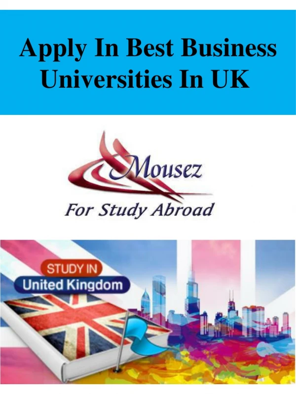 Apply In Best Business Universities In UK