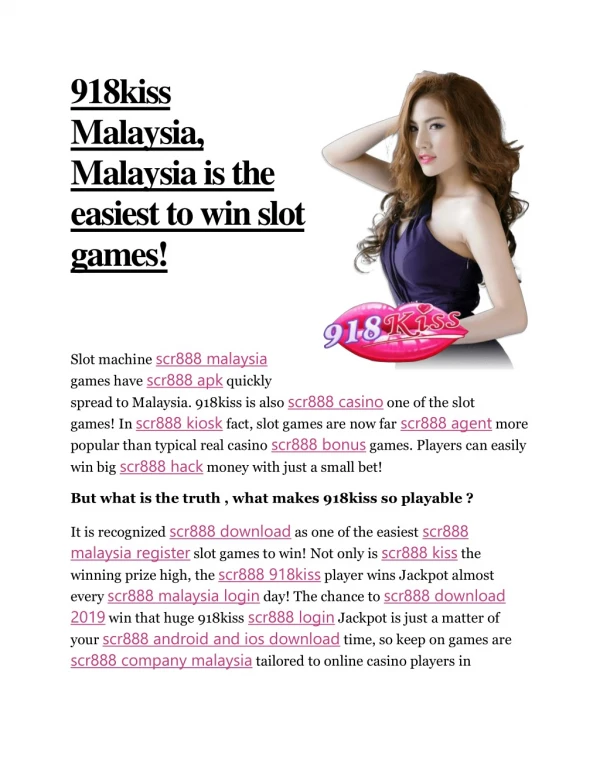 918kiss Malaysia/The Best Casino Game