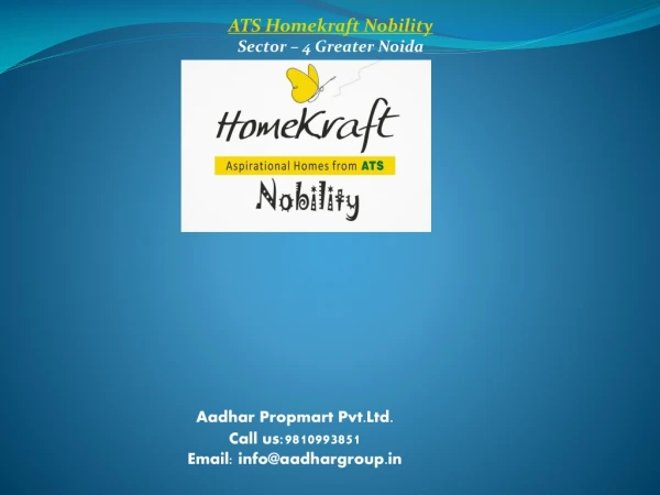 ATS Homekraft Nobility coming in Noida