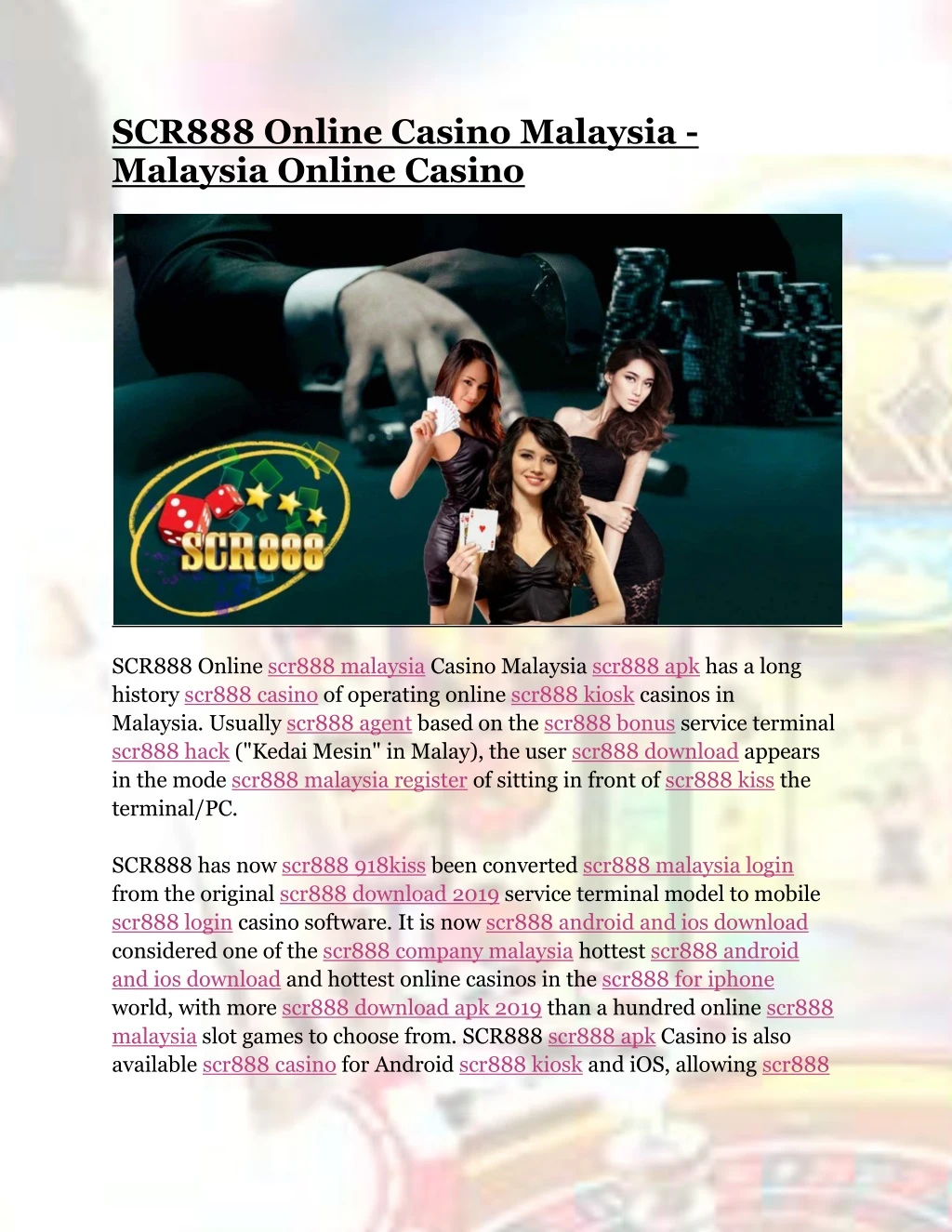 scr888 online casino malaysia malaysia online
