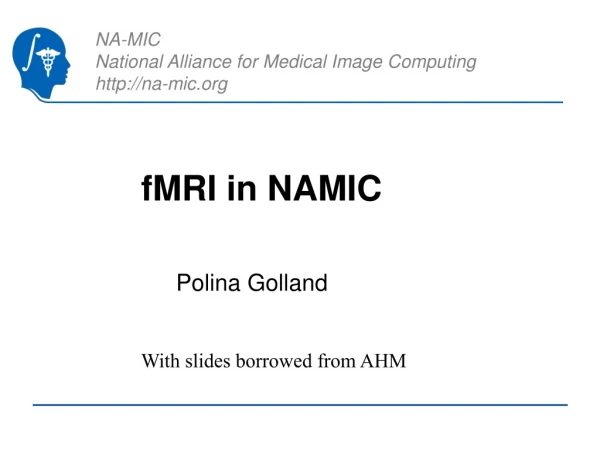 fMRI in NAMIC
