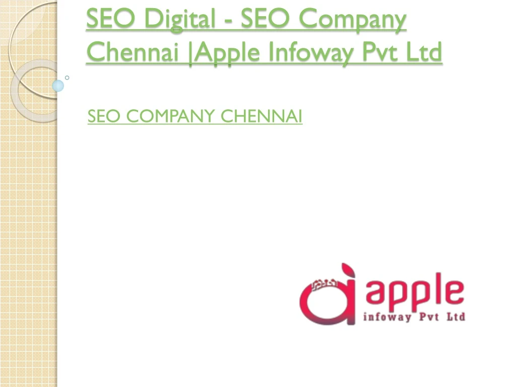 seo digital seo company chennai apple infoway pvt ltd