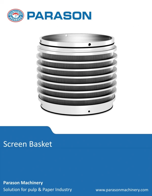 Screen Basket Pulp Machine Equipment