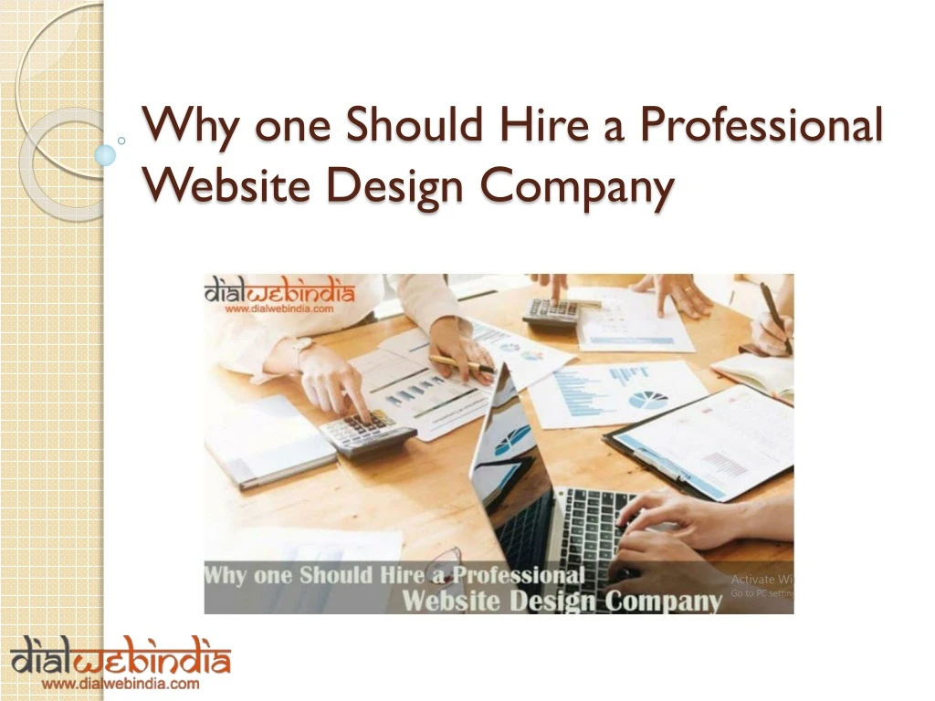 why one should hire a professional website design company