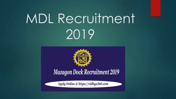 MDL Recruitment 2019 Apply Online For 1980 Non-Executive Posts