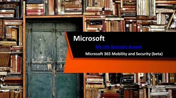 Latest 2019 Microsoft MS-101 Dumps Question & Answers | Microsoft MS-101