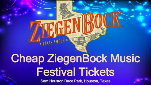 Cheap Ziegenbock Music Festival Tickets