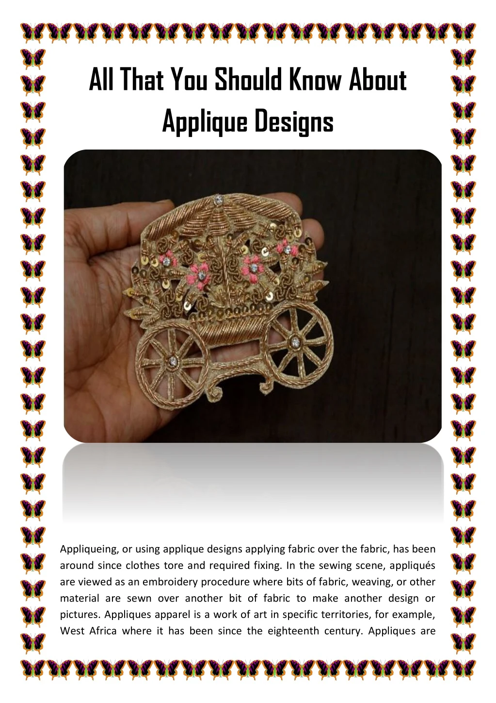 all that you should know about applique designs