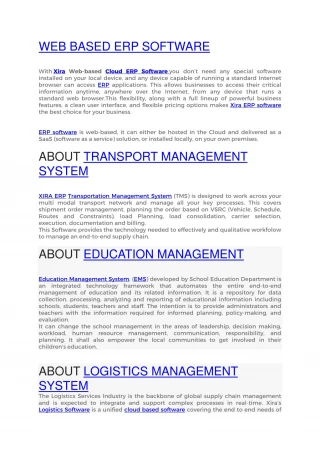 WEB BASED ERP SOFTWARE - slide 1