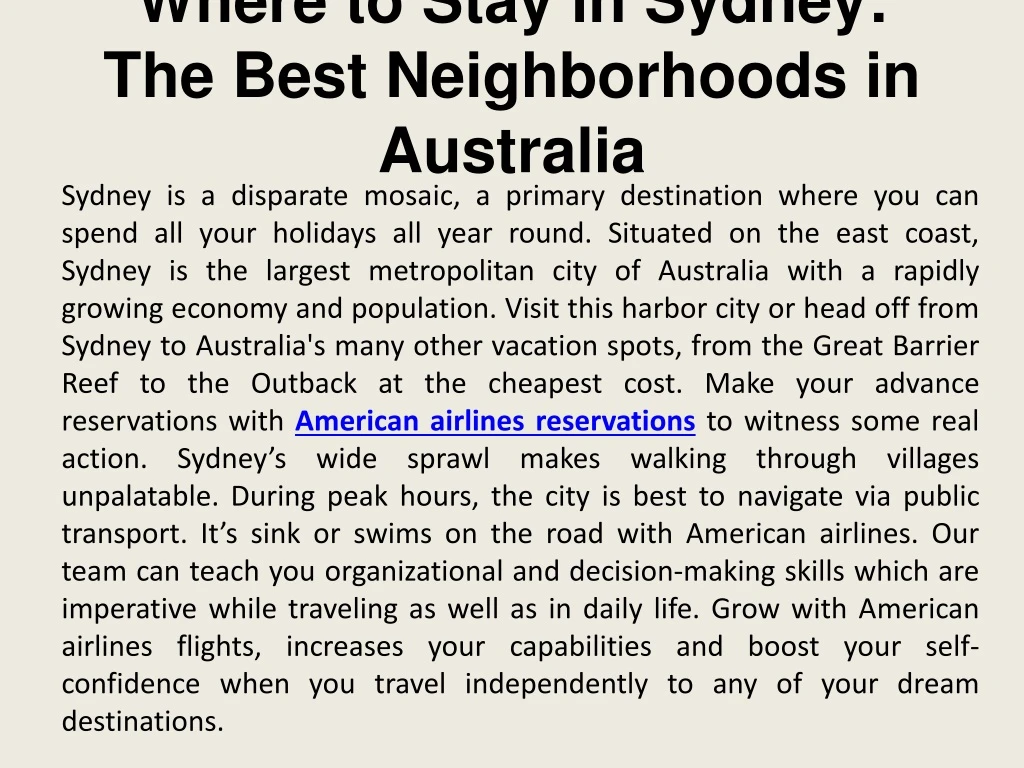 where to stay in sydney the best neighborhoods in australia