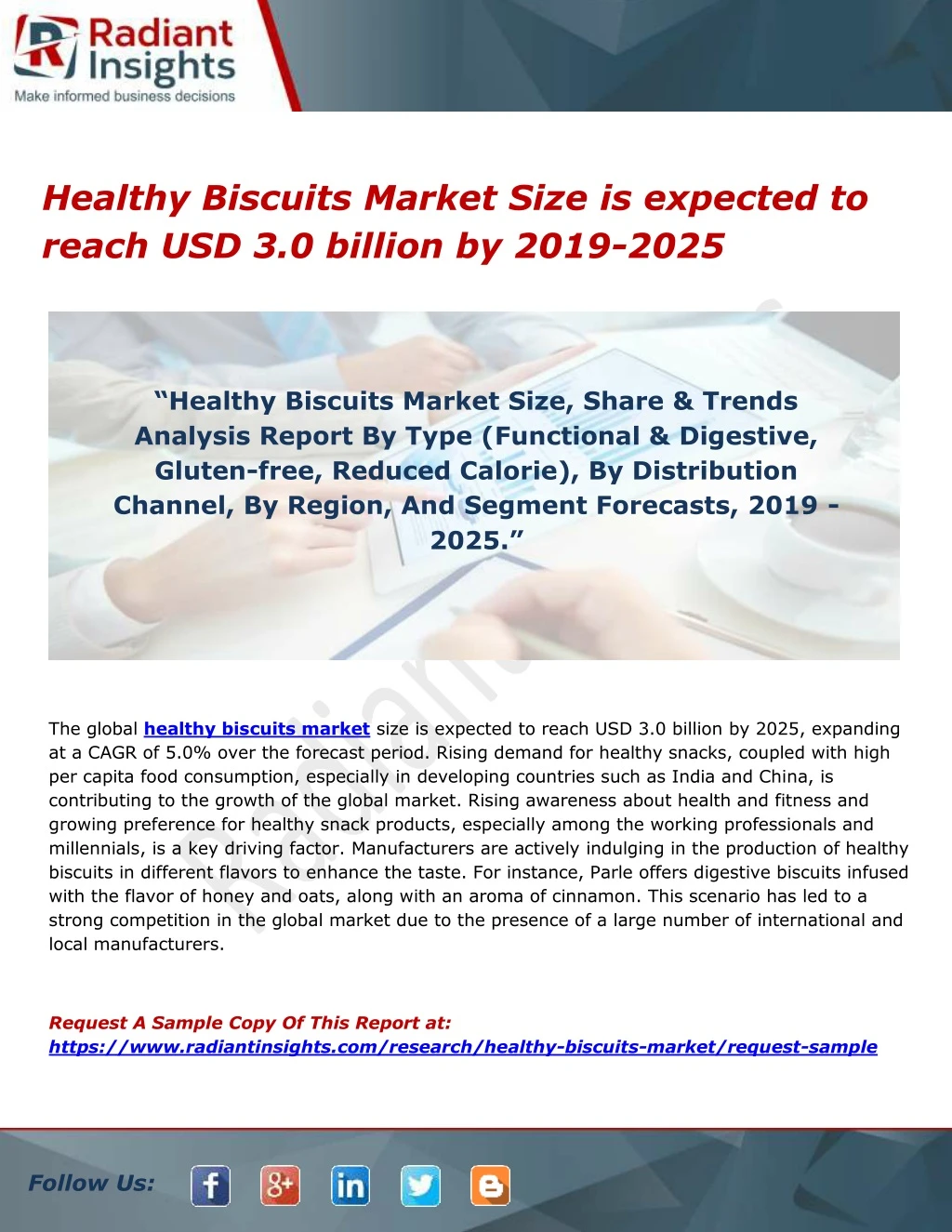healthy biscuits market size is expected to reach