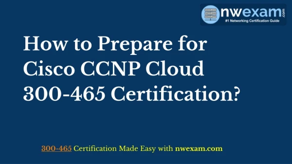 Cisco 300-465 CCNP Cloud(CLDDES) Certification Exam- Sample Question