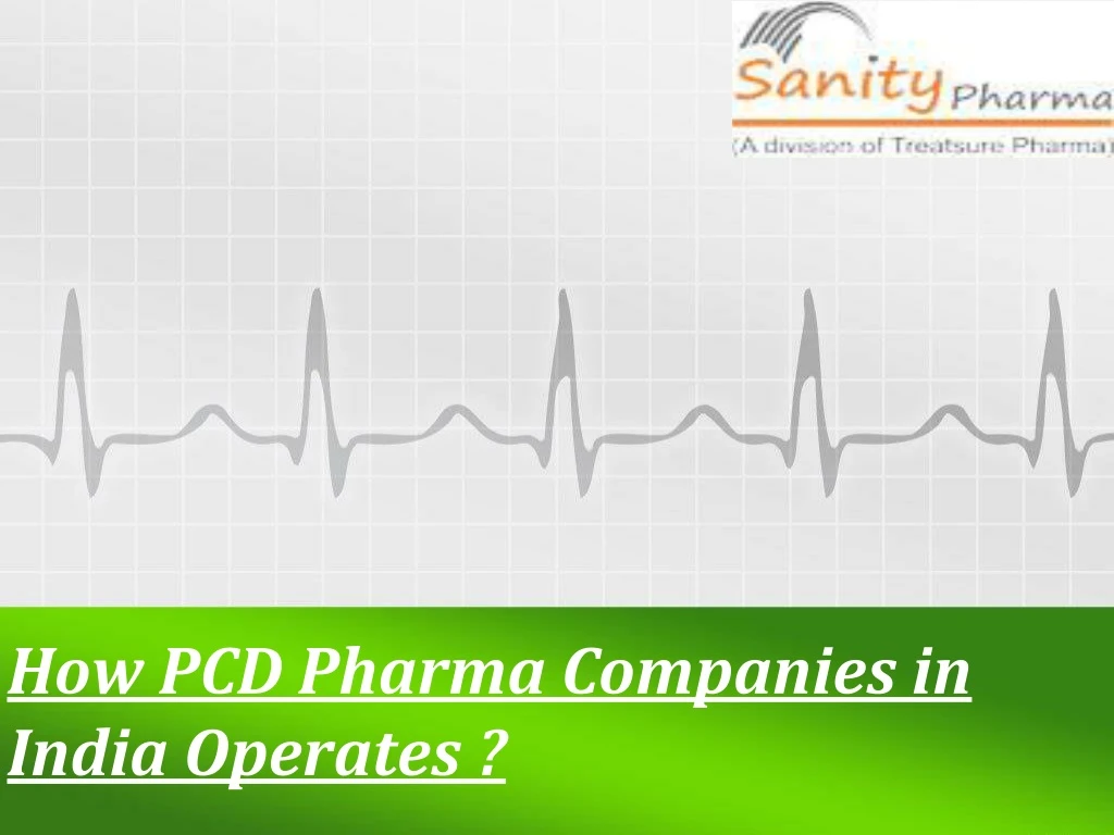 how pcd pharma companies in india operates