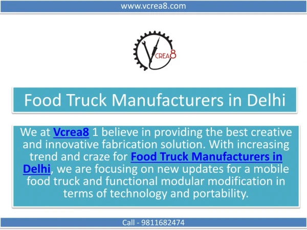 Food Truck Manufacturers in Delhi